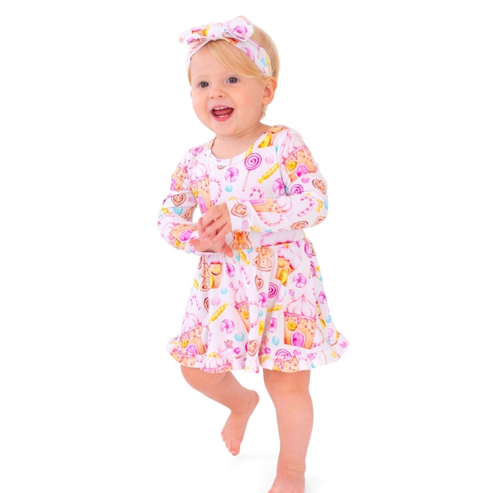 NWT Baby Girls Little Legends 18-24 months Pink Candy Dress and Bow Headband